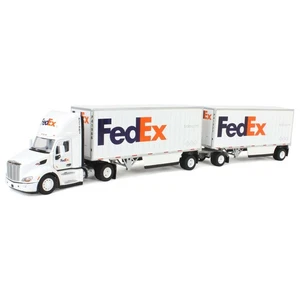 1/50 FedEx Peterbilt 579 Single Axle Day Cab w/ 2 Wabash 28’ Pup Trailers 65191 - Bild 1 von 5