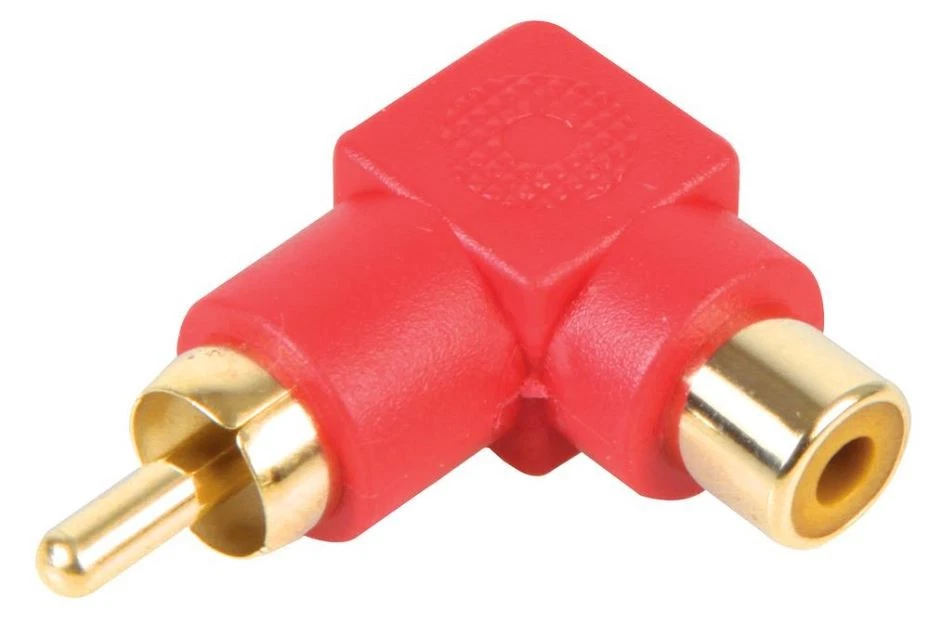 PRO SIGNAL PSG08565 Adattatore Audio RCA Angolato 90° Placcato Oro, Rosso - Immagine 1 di 1