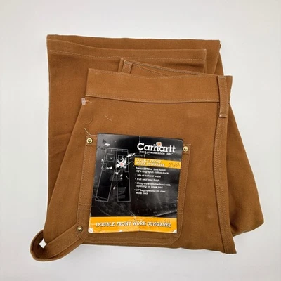 Carhartt Firm Duck Double Knee Work Dungaree Pants Mens 29X34 B01 BRN NWT NOS - Image 1 of 4