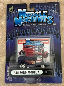 MUSCLE MACHINES '28 FORD MODEL A BROWN 1:64 Die-Cast 03-18 - Picture 1 of 4