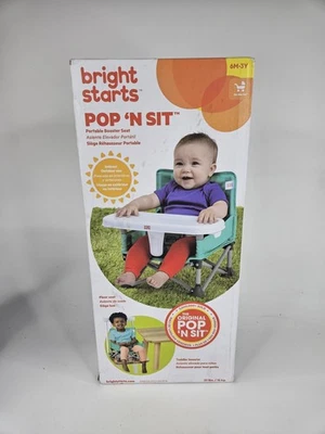 Asiento elevador portátil Bright Starts Pop N Sit - azul Foto 1 de 4