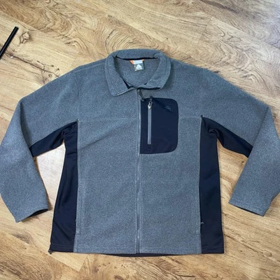 Nike ACG Chaqueta Para Hombres Grande Gris Negro Cremallera Completa Polar Bolsillo en el Pecho Therma-FIT Foto 1 de 4