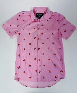 Sony PlayStation Herren Rosa Kurzarm Knopfleiste Grafik Hemd | Small | - Bild 1 von 3