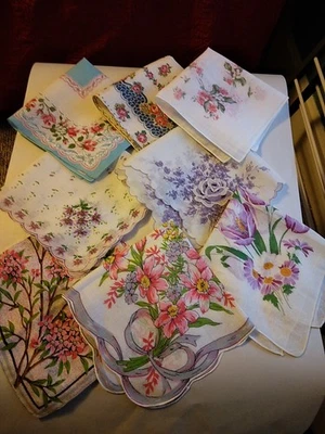 Lote de 8 pañuelos florales vintage Foto 1 de 4