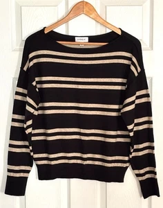 EVEREVE Damen Pullover Pulli schwarz hellbraun gestreift Gr. M - Bild 1 von 9