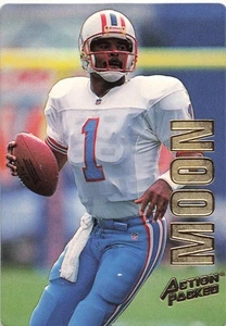 Tarjeta de fútbol americano Warren Moon 1993 llena de acción #20 Houston Oilers QB - Imagen 1 de 2