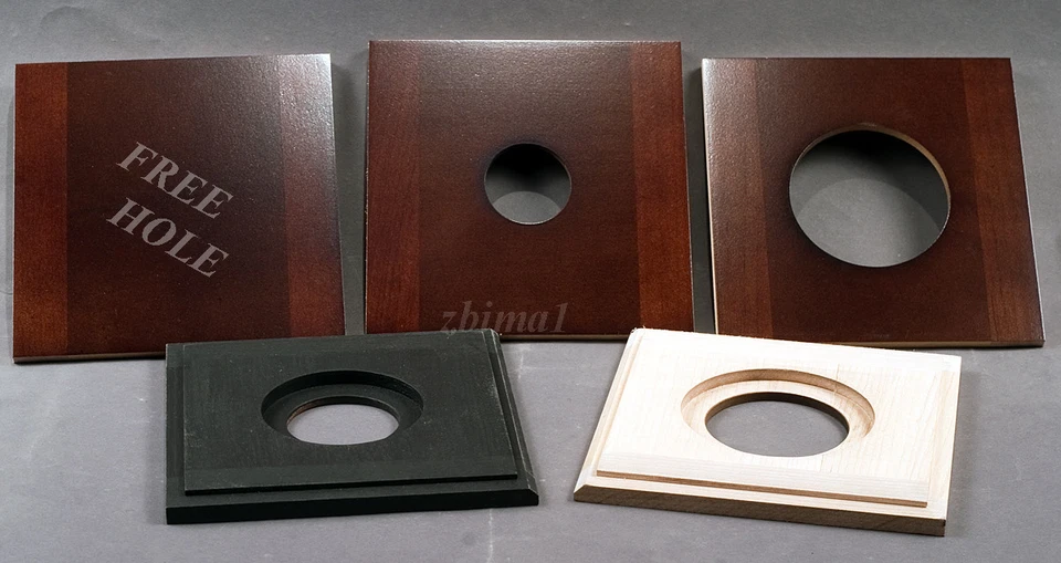 1 LENS BOARD 132mm x 132mm for ANSCO 4x5", or 5x7" Camera- Solid Maple/undrilled - Image 1 of 4