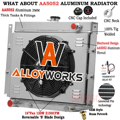 3 Rows Radiator Shroud Fan Fit 1969-1971 Dodge D/W 100 200 300 Pickup 6.3L V8 - Image 1 of 4