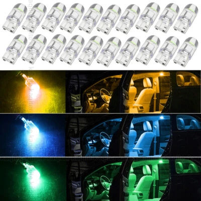 20x T10 LED COB Green Wedge Car Interior Dome Reading Map Light Bulb W5W 168 194 - Image 1 of 4