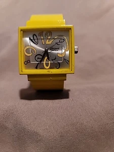 GENEVA PLATINUM Ladies Watch New Battery Yellow Hinged Cuff Fits 6” Mod Numbers - Picture 1 of 4