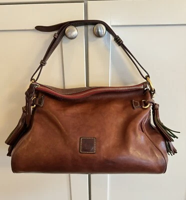 Vintage Dooney & Bourke Brown  Florentine Leather Large  Chestnut Bag Purse - Image 1 of 4