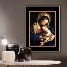 Virgin Mary Holding Jesus Canvas Oil Painting Catholic Icon Painting Poster...