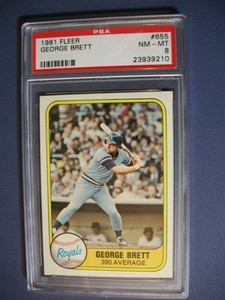 GEORGE BRETT 1981 Fleer #655 PSA NM-MT 8 Royals