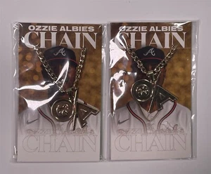 Ozzie Albies Atlanta Braves Replica Chain Gold Givaway SGA 5/10/23 - Picture 1 of 2