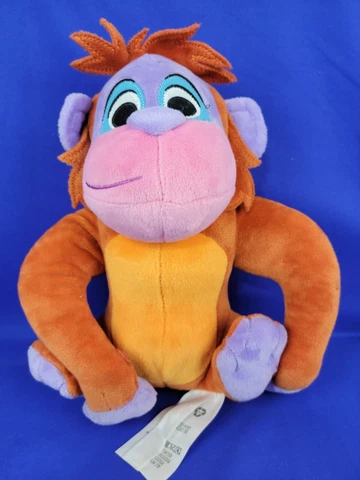 Disney Jungle Book King Louie Monkey Plush 9 Inch bright colors orange  EUC Cover