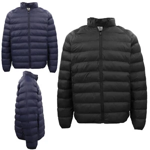 Men's Lightweight Puffer Jacket Winter Puffy Quilted Padded Windproof Zip Coat - Picture 1 of 10
