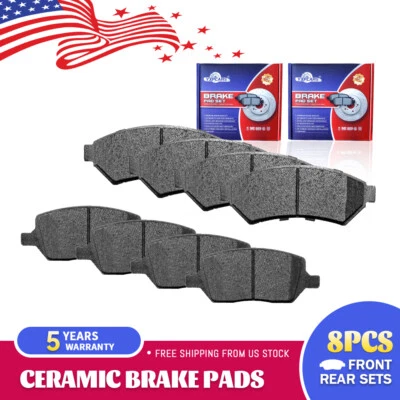 前后陶瓷碟刹垫套装适用于庞蒂亚克蒙大拿雪佛兰上游 — 第 1/4 张图片