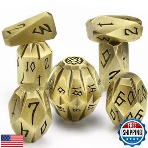 Dice DND Metal Polyhedral Dice Set, ZHOORQI Stonehenge Theme RPG Dice for Dun - Picture 1 of 5