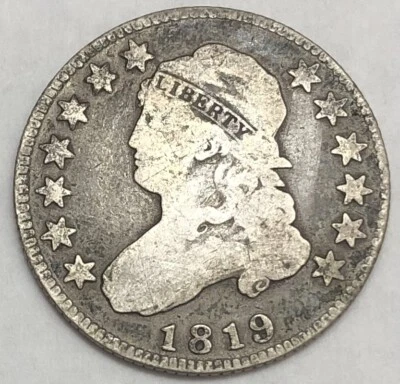 Cuarto busto tapado 1819 en muy buen estado detalles Foto 1 de 4