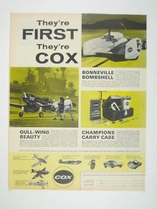 Vintage 1960s Cox Model Airplanes Cars Advertising Print Ad - Picture 1 of 2
