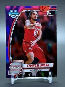 2024-25 1st Bowman Cromo U Universidad Púrpura Lava #23 Emanuel Sharp Houston - Imagen 1 de 2