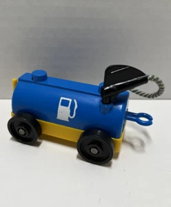 Vintage Fisher Price Little People Blue Yellow Fuel Tanker Trailer for Airport - Picture 1 of 10