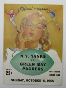 Oct. 8, 1950 New York Yanks vs. Green Bay Packers Football Game Program 195601 - Picture 1 of 6