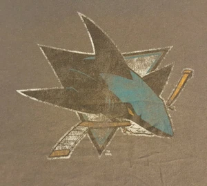 San Jose Sharks T Shirt M Medium EUC NHL Hockey Reebok Vintage Style INV064 - Picture 1 of 7