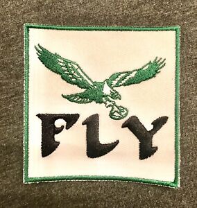 Philadelphia Eagles FLY Embroidered SEW ON PATCH 3x3” NFL Football VERY NICE!!