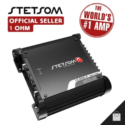 Stetsom HL 800 1 Ohm Amplifier 800.4 Amp 4 Channel Compact Car 3-5 Day Delivery