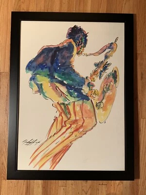 Acuarela firmada por Michael Smiroldo músico de jazz Foto 1 de 4