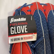 Franklin Teeball Glove 9.5" Fielding Left Hand No Break in Required Blue Red