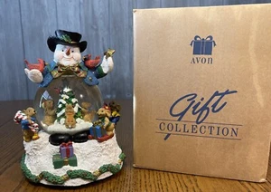 AVON Gift Collection (SNOWMAN MUSICAL SNOWGLOBE) Light up. NOB - Picture 1 of 10