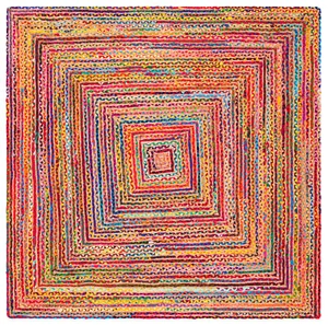 SAFAVIEH Cape Cod CAP202A Handwoven Red / Multi Rug - Picture 1 of 51