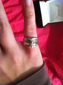 10K Yellow Gold Diamond ring wedding engagement 27 diamonds size 5.5 1/4 carat - Picture 1 of 12