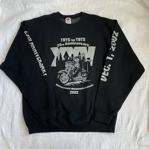 Sudadera De Colección 2002 Toys for Tots Chicago Motocicleta XL Excelente - Imagen 1 de 5