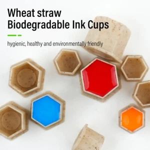 Tattoo Biodegradable Ink Cup 200pcs/bag Recyclable for Permanent Makeup Cap - Picture 1 of 13