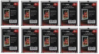 (Paquete de 10) Portatarjetas Coleccionables Ultra Pro 1 Tornillo Atornillado Empotrado Regular 32pt Foto 1 de 2