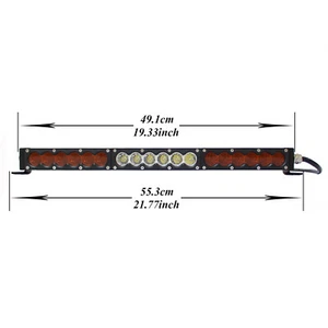 Dual Color 19Inch Single Row LED Work Light Bar Combo Offroad Car Truck Boat 20" - Picture 1 of 10