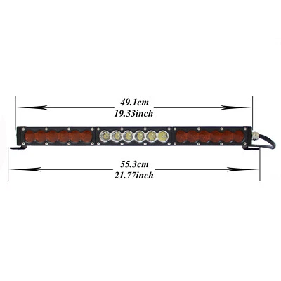 Dual Color 19Inch Single Row LED Work Light Bar Combo Offroad Car Truck Boat 20" Foto 1 de 4