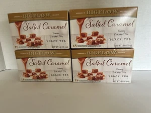 Bigelow Salted Caramel Black Tea 4 Pks of 18 Ct Boxes Caffeinated 72 Bags Total - Picture 1 of 6