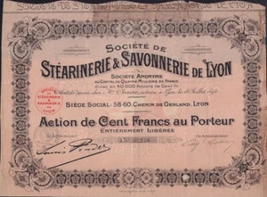 Stearin & Soap : Stearinerie & Savonnerie de Lyon France 1895 - Picture 1 of 1