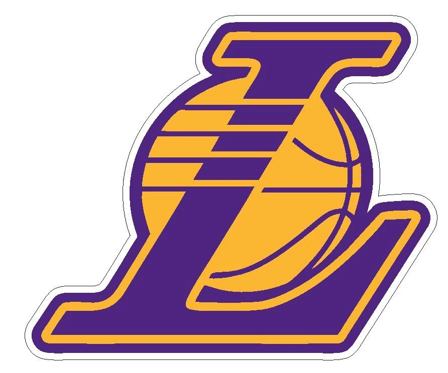 Adesivo adesivo de basquete Los Angeles Lakers NBA S94 - Imagem 1 de 1