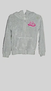 NIKE child s gray HOODED JACKET size 6 w/pockets hoodie (L) - Picture 1 of 7