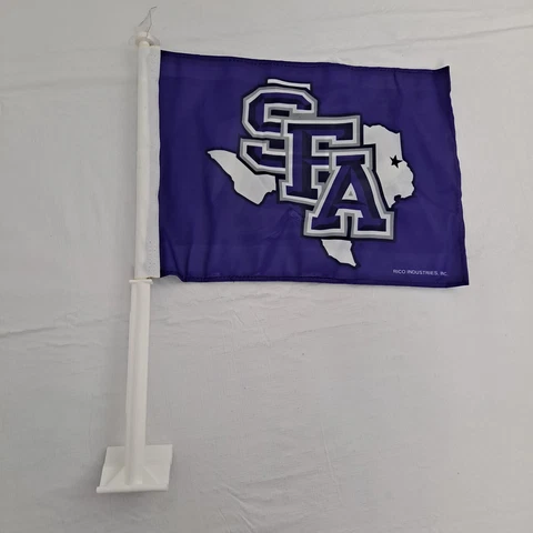 Stephen F Austin Window Flag Purple Gray White Cover