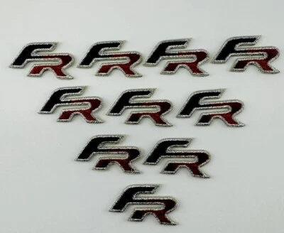 10 Black/Red Replacement FR Patches Iron On  Pants Shirt NEW DESIGN - Image 1 of 4