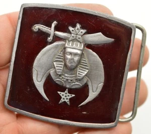 VINTAGE 1984 ROTE SHRINERS JUWEL DER ORDNUNG GÜRTELSCHNALLE BERGAMOT MESSINGWERKE - Bild 1 von 6
