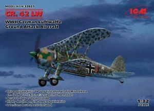 ICM Models 1/32 ICM CR. 42 LW , WWII German Luftwaffe Ground Attack Aircraft - Picture 1 of 1