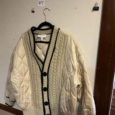 Tribal Jeans Women’s Jacket Puffer & Knit. Button Up. XL. - Image 1 of 4