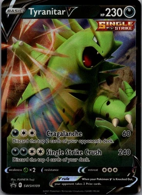 Tyranitar V Promo SWSH: Sword & Shield Promo Cards SWSH109 NM - Image 1 of 2